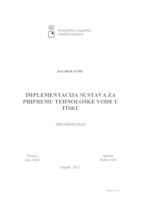 Implementacija sustava za pripremu tehnološke vode u tisku