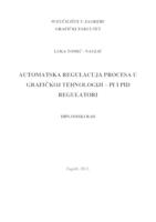 Automatska regulacija procesa u grafičkoj tehnologiji : PI i PID regulatori