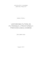 Usporedba filtera za filtriranje u prostornoj i frekvencijskoj domeni