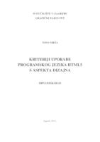 Kriteriji uporabe programskog jezika HTML5 s aspekta dizajna