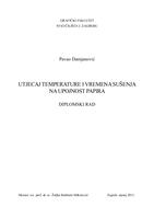 Utjecaj temperature i vremena sušenja na upojnost papira