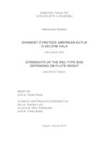 Ovisnost čvrstoće amerikan kutije o veličini vala