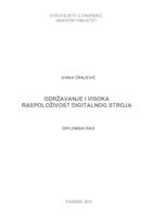 Održavanje i visoka raspoloživost digitalnog stroja