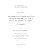 Funkcionalnost slobodnih površina tiskovne forme za plošni tisak u ovisnosti o procesnim uvjetima