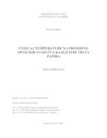 Utjecaj temperature na promjenu optičkih svojstva različitih vrsta papira