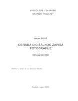 Obrada digitalnog zapisa fotografije