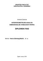 Interferometrijska analiza dimenzionalne stabilnosti papira