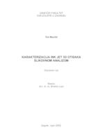 Karakterizacija ink jet 3D otisaka slikovnom analizom