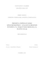 Primjena impedancijske spektroskopije u analizi slobodnih površina na tiskovnim formama za plošni tisak