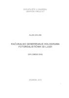 Računalno generiranje holograma fotorealističnih 3D ljudi