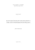 Razvoj interaktivnih 2D kodova tiskanih termokromnim bojama