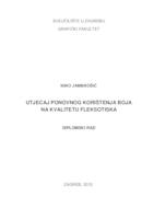 Utjecaj ponovnog korištenja boja na kvalitetu fleksotiska