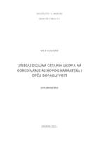 Utjecaj dizajna crtanih likova na određivanje njihovog karaktera i opću dopadljivost