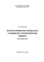 Razvoj mobilnih aplikacija u području interaktivnih medija