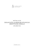 Dizajn sučelja mobilnih aplikacija smartphone uređaja