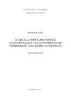 Utjecaj strukture papira i koncentracije crnog pigmenta na formiranje rasterskih elemenata