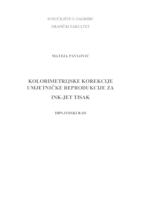 Kolorimetrijske korekcije umjetničke reprodukcije za ink-jet tisak