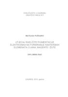 Utjecaj različite pigmentacije elektroinka na formiranje rasterskih elemenata cijana, magente i žute