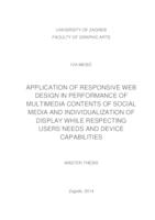 Application of Responsive Web Design in performance of multimedia contents of social media and individualization of display while respecting users´needs and device capabilities