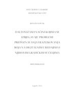 Daltonizam i načini kojima se izbjegavaju problemi prepoznavanja i razlikovanja boja na digitalnim uređajima injihovim grafičkim sučeljima