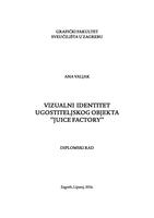 Vizualni identitet ugostiteljskog objekta "Juice factory"