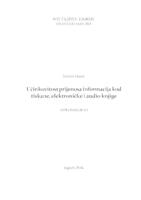 Učinkovitost prijenosa informacija kod tiskane, elektroničke i audio knjige