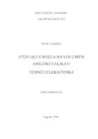 Utjecaj UV bojila na volumen aniloks valjka u tehnici fleksotiska