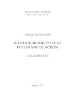 Komuniciranje poruke fotomanipulacijom