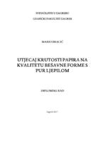 Utjecaj krutosti papira na kvalitetu bešavne forme s PUR ljepilom