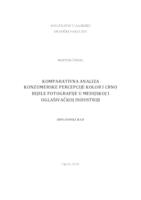 Komparativna analiza konzumerske percepcije kolor i crno bijele fotografije u medijskoj i oglašivačkoj industriji