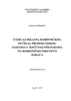 Utjecaj dizajna korisničkog sučelja projekcijskog zaslona u računalnim igrama na korisničko iskustvo igrača