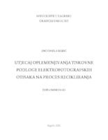 Utjecaj oplemenjivanja tiskovne podloge elektrofotografskih otisaka na proces recikliranja