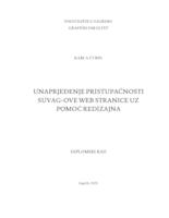 Unaprjeđenje pristupačnosti SUVAG-ove web stranice uz pomoć redizajna