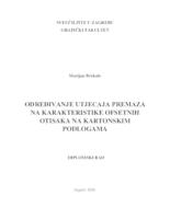 Određivanje utjecaja premaza na karakteristike ofsetnih otisaka na kartonskim podlogama