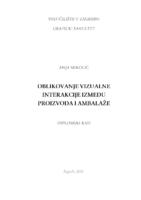 Oblikovanje vizualne interakcije između proizvoda i ambalaže