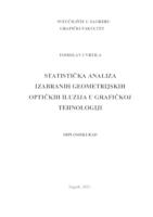 Statistička analiza izabranih geometrijskih optičkih iluzija u grafičkoj tehnologiji