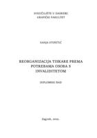 Reorganizacija tiskare prema potrebama osoba s invaliditetom