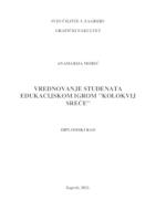 Vrednovanje studenata edukacijskom igrom "Kolikvij sreće"