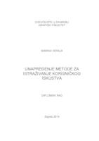 Unapređenje metode za istraživanje korisničkog iskustva