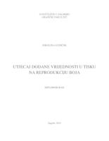 Utjecaj dodane vrijednosti u tisku na reprodukciju boja