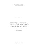 Reinženjering procesa održavanja u proizvodnji kartonske ambalaže