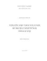 Istraživanje emocionalnih reakcija u kinetičkoj tipografiji