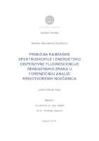 Primjena Ramanske spektroskopije i energetsko disperzivne fluorescencije rendgenskih zraka u forenzičnoj analizi krivotvorenih novčanica