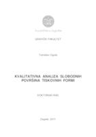 Kvalitativna analiza slobodnih površina tiskovnih formi