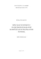 Specijalni efekti u elektrofotografiji korištenjem praškastih tonera