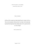 Istraživanje korisničkog iskustva televizijske prezentacije izvedene korištenjem proširene stvarnosti u studiju