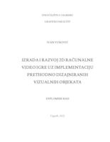 Izrada i razvoj 2D računalne video igre uz implementaciju prethodno dizajniranih vizualnih objekata