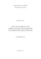 Vizualni identitet obrta za specijalizirane dizajnerske djelatnosti