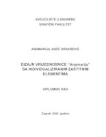 Dizajn vrijednosnice "Anamarija" s individualiziranim zaštitnim elementima