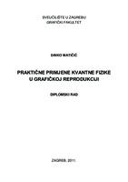 prikaz prve stranice dokumenta Praktične primjene kvantne fizike u grafičkoj reprodukciji